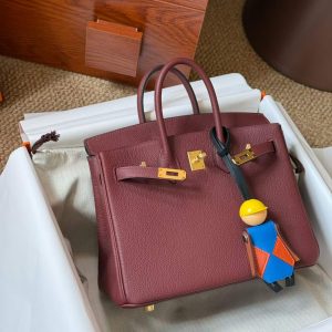 Hermès Birkin 25 Rouge Gerenat Togo Gold Hardware/Palladium Hardware