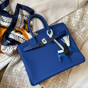 Hermès Birkin 25 Blue Electric Togo Gold Hardware