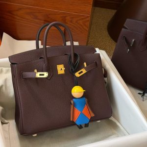 Hermès Birkin 25 Bordeaux Togo Gold Hardware/Palladium Hardware