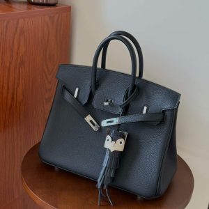 Hermès Birkin 25 Black Togo Palladium Hardware
