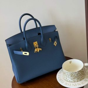 Hermès Birkin 25 Bleu DE Prusse Togo Palladium Hardware