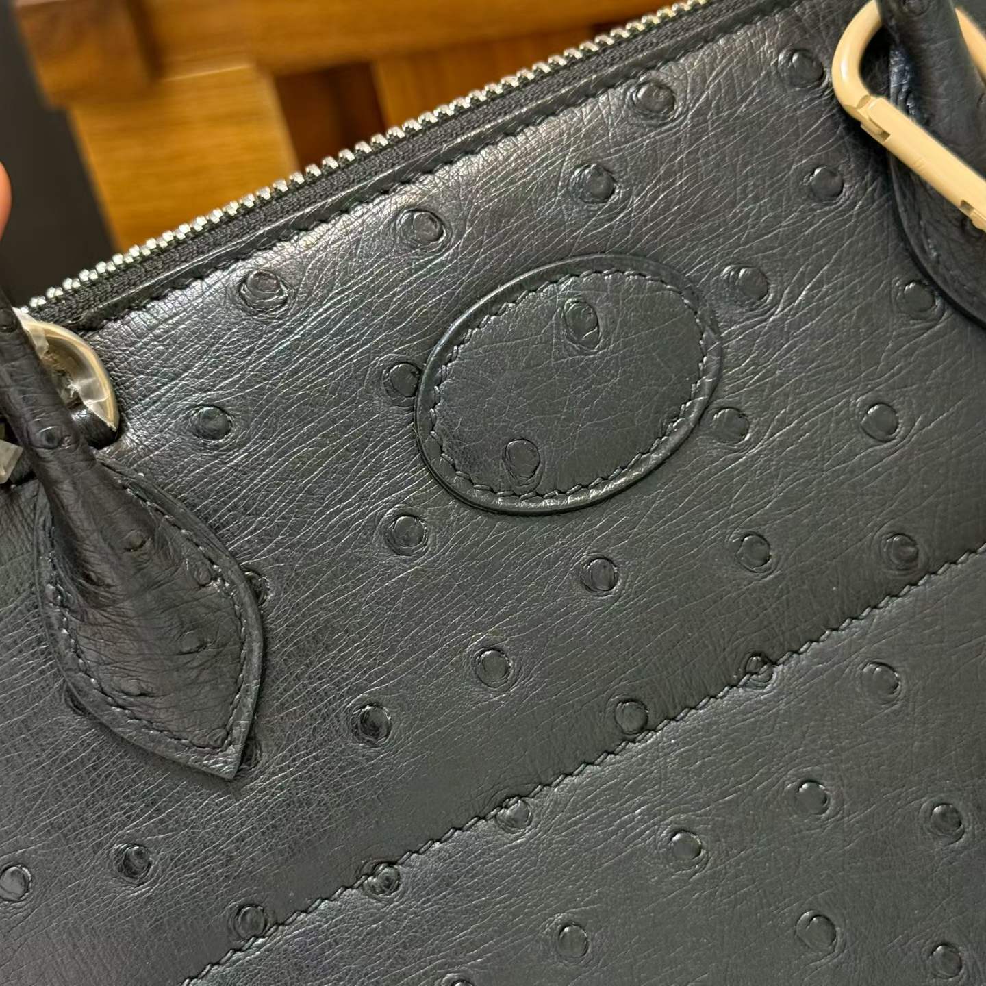 Hermès Bolide 27 Black Ostrich - Image 4