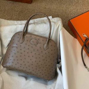 Hermès Bolide 27 Etoupe Ostrich