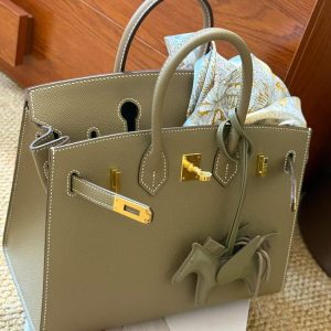 Hermès Birkin 25 Etoupe Sellier Epsom Gold Hardware