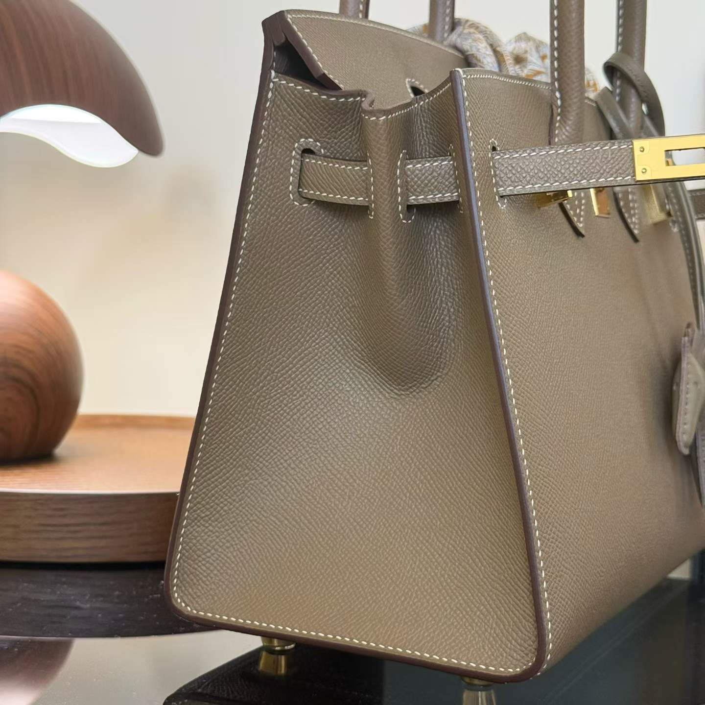 Hermès Birkin 25 Etoupe Sellier Epsom Gold Hardware - Image 6