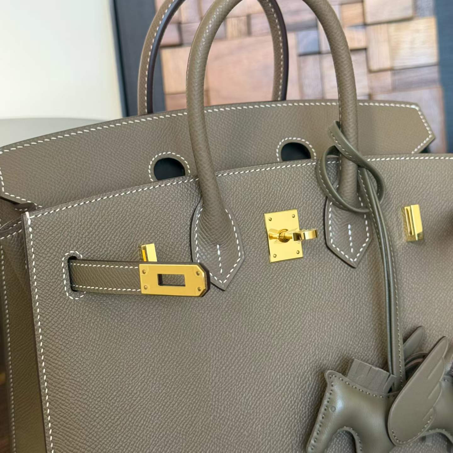 Hermès Birkin 25 Etoupe Sellier Epsom Gold Hardware - Image 5