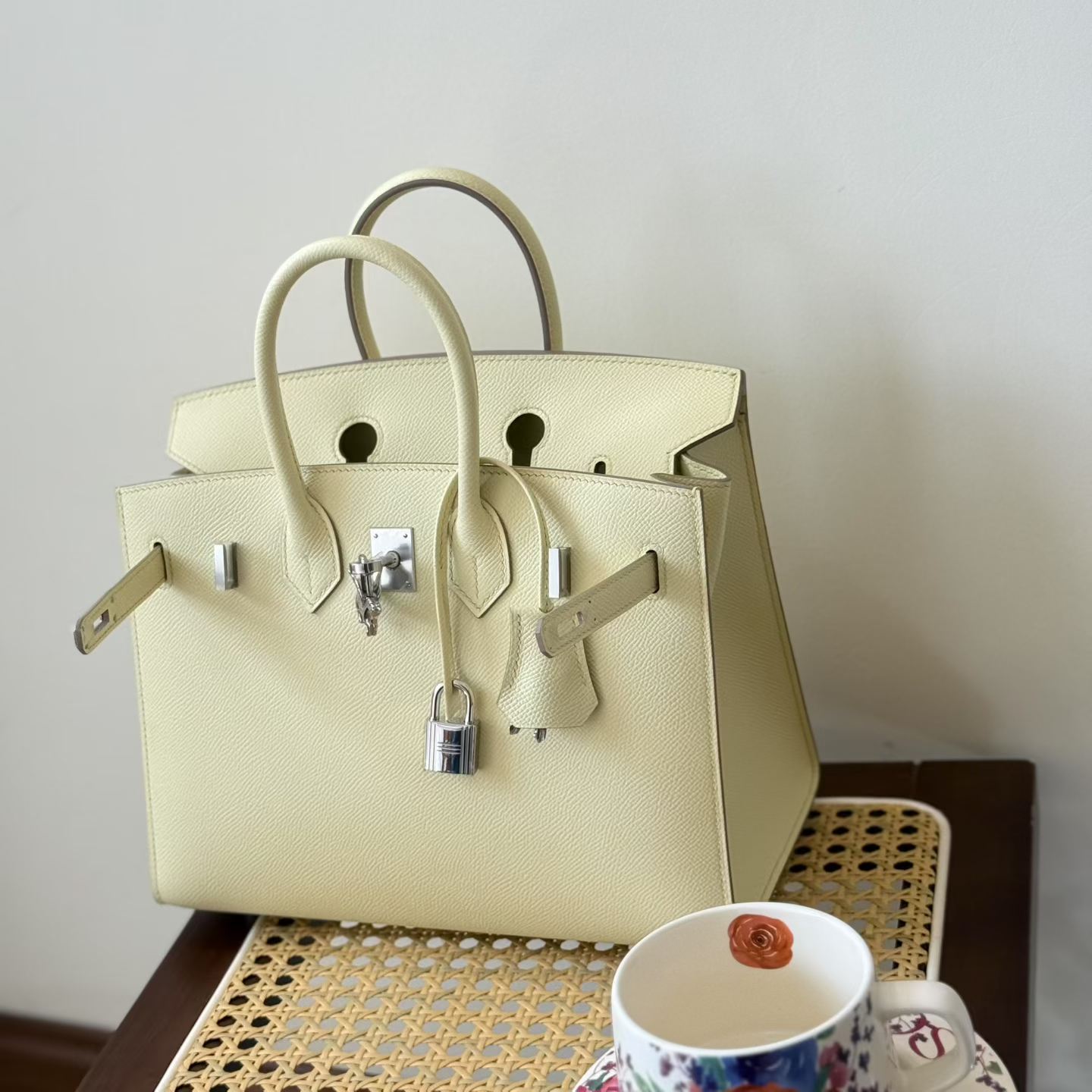 Hermès Birkin 25 Lime Sellier Epsom Palladium Hardware - Image 3