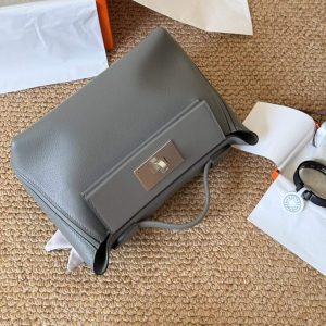 Alternative view of Hermès 24/24 Etain Evercolor Swift Palladium Hardware