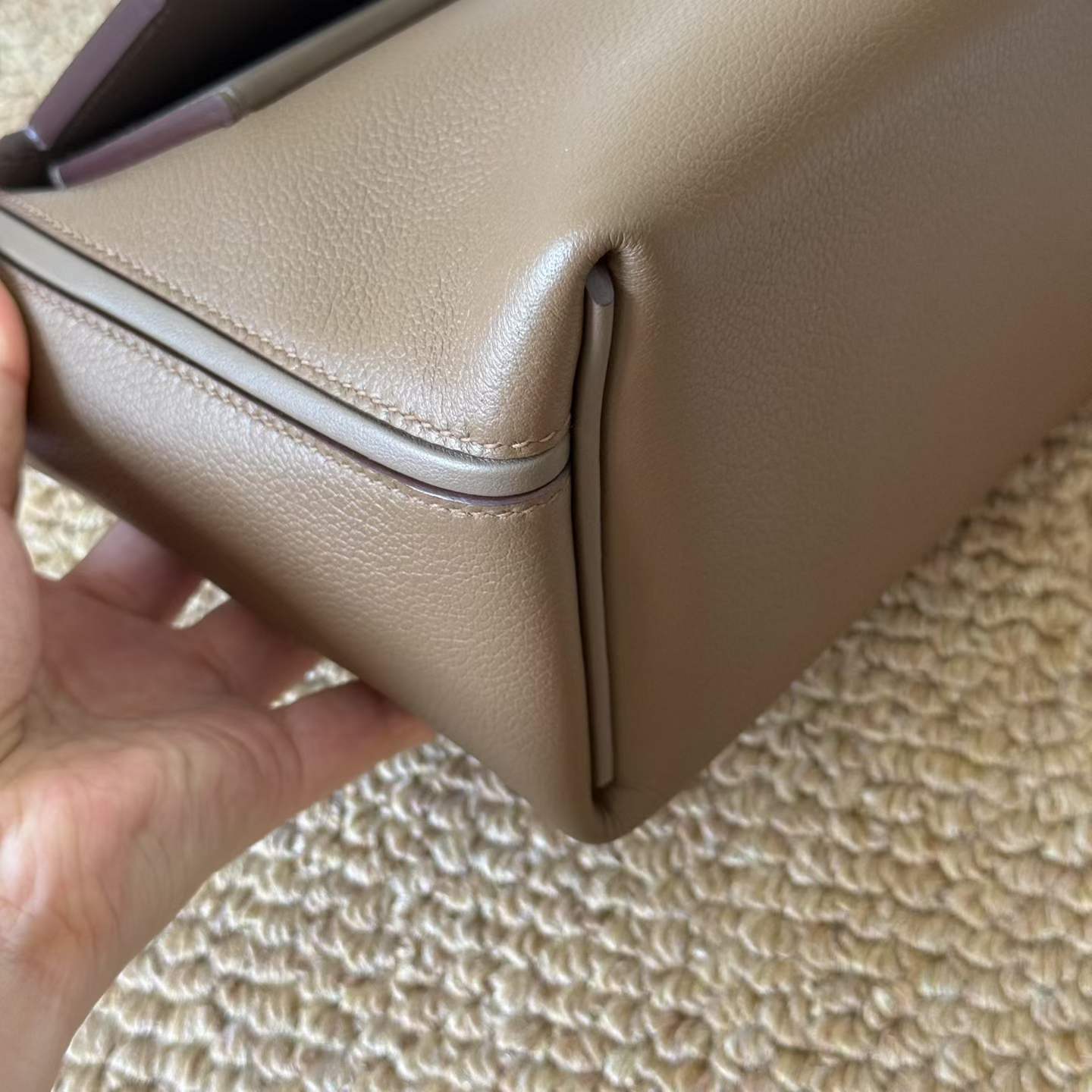 Hermès 24/24 Mini Etoupe Evercolor Swift Palladium Hardware - Image 3