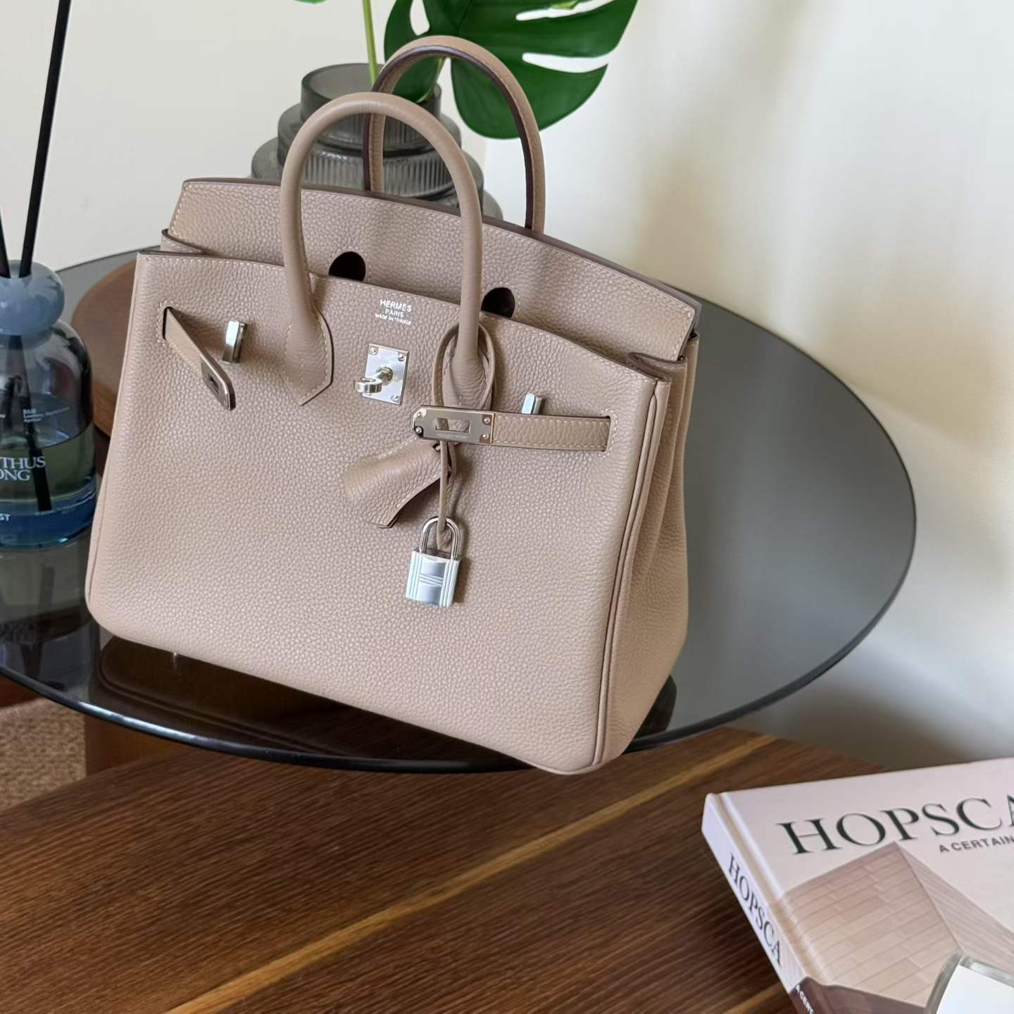 Hermès Birkin 25 Gris Tourtelle Togo Palladium Hardware