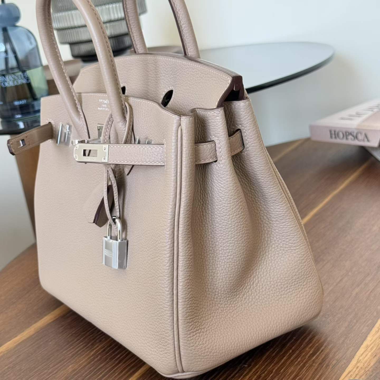 Hermès Birkin 25 Gris Tourtelle Togo Palladium Hardware - Image 4