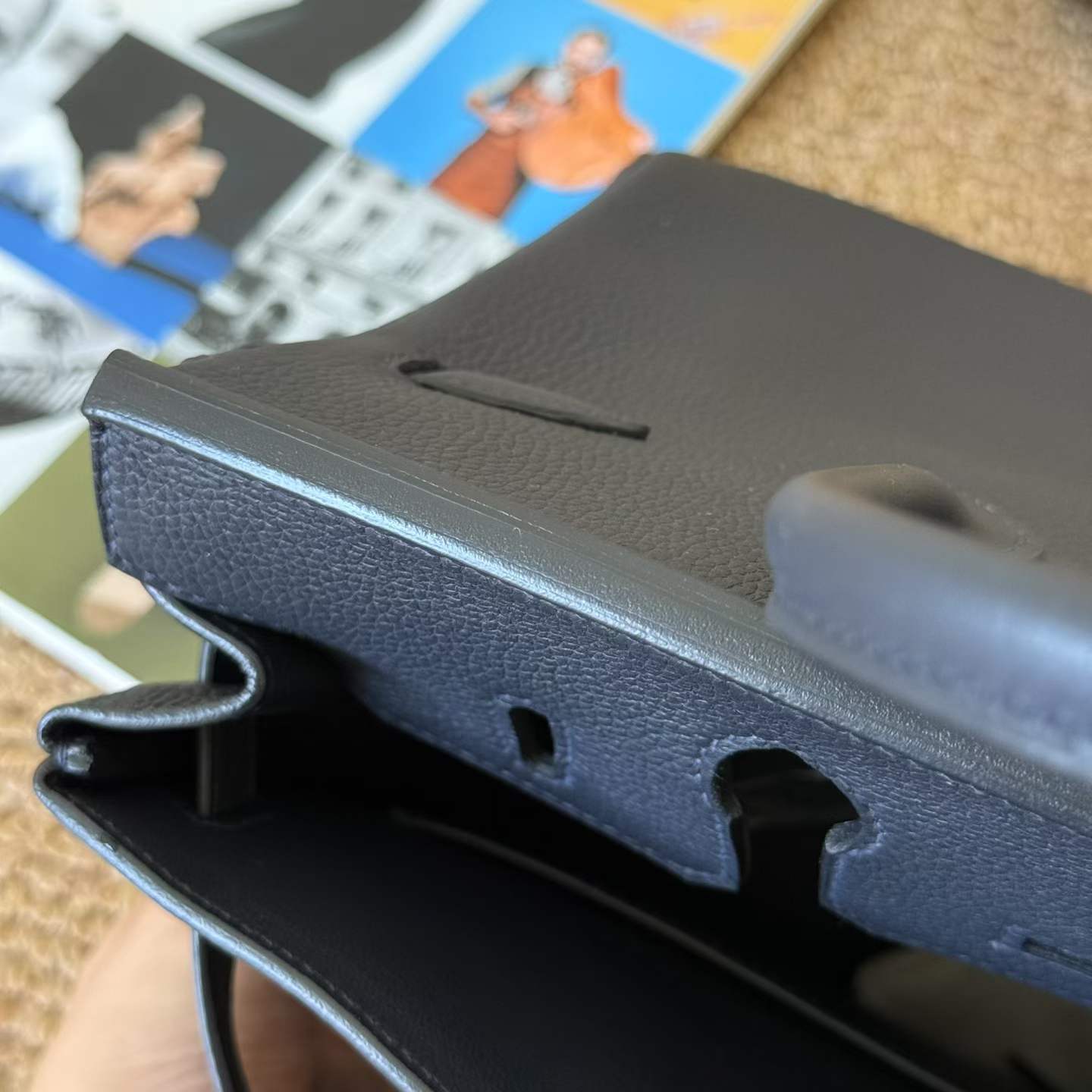 Hermès Birkin 25 Blue Indigo Togo Palladium Hardware - Image 12