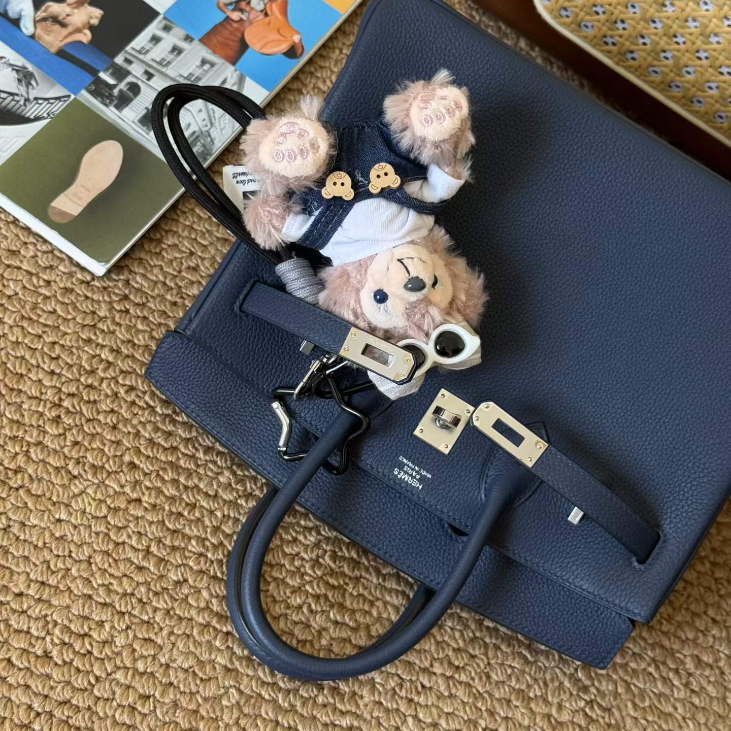 Hermès Birkin 25 Blue Indigo Togo Palladium Hardware - Image 10