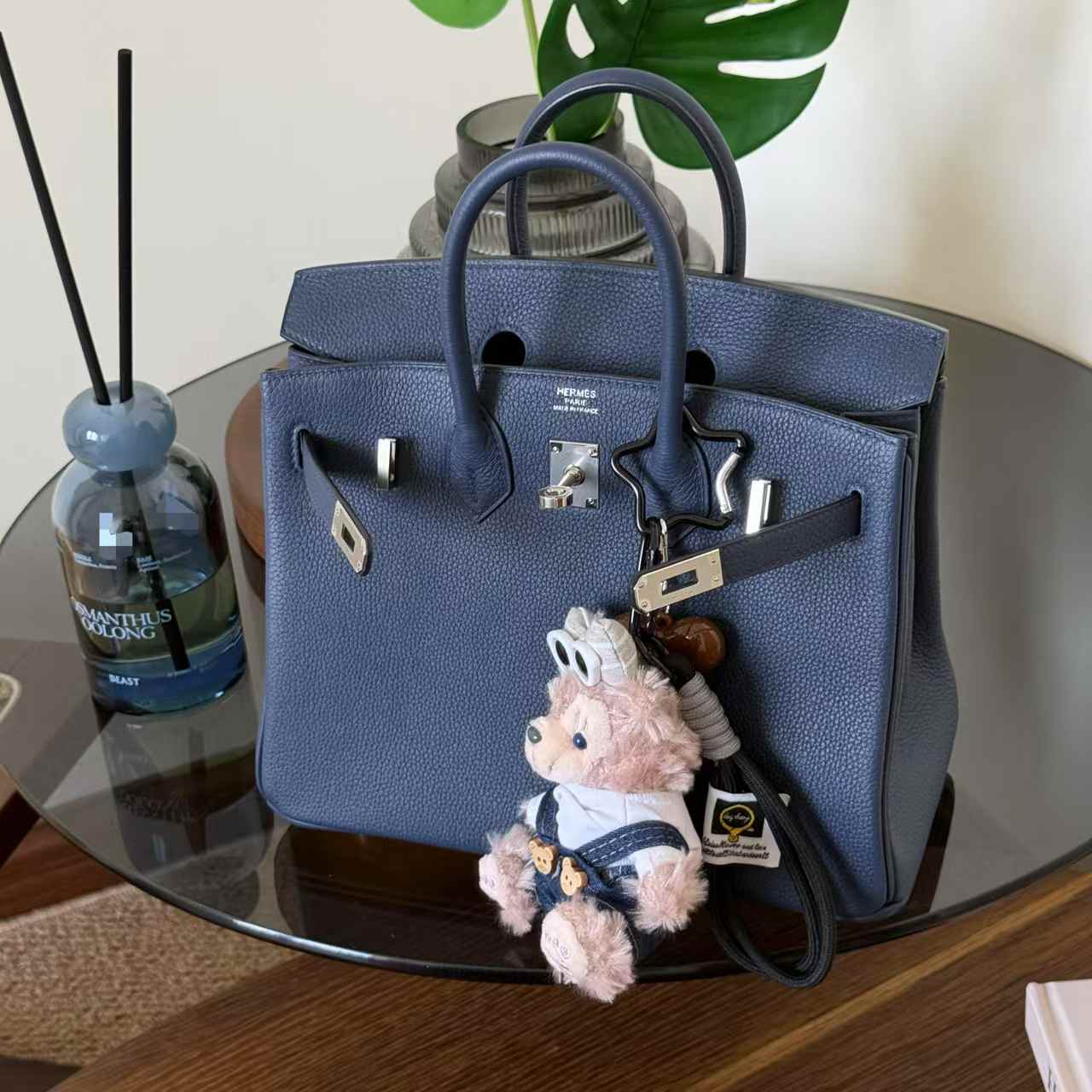 Hermès Birkin 25 Blue Indigo Togo Palladium Hardware - Image 8