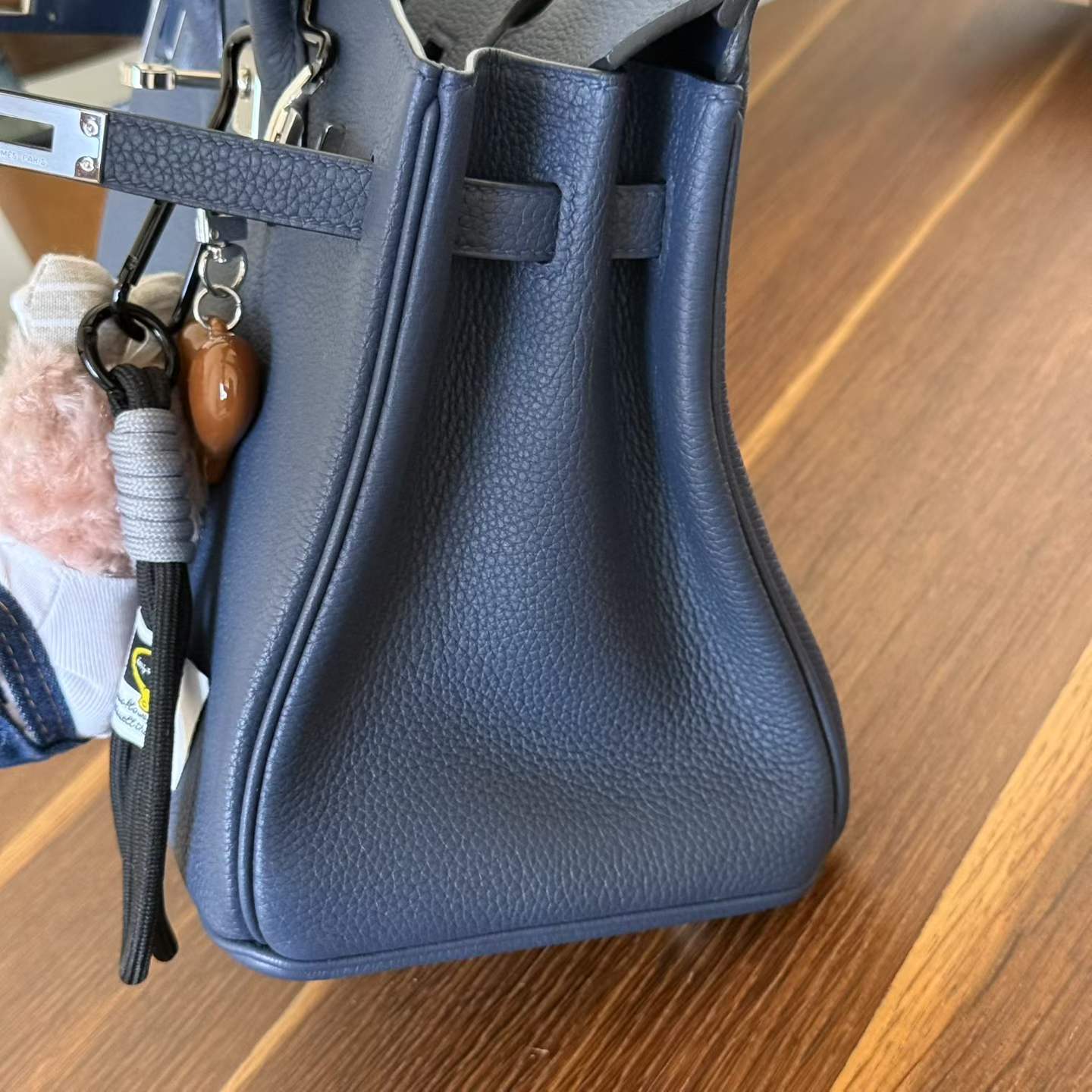 Hermès Birkin 25 Blue Indigo Togo Palladium Hardware - Image 3