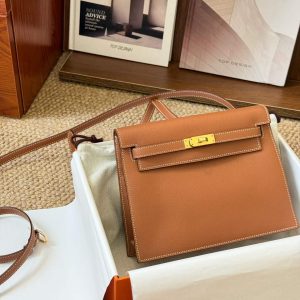 Hermès Kelly Danse Gold Evercolor Gold Hardware/Palladium Hardware