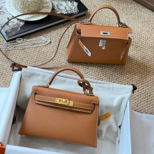 Hermès Kelly Mini II Gold Epsom Gold Hardware/Palladium Hardware