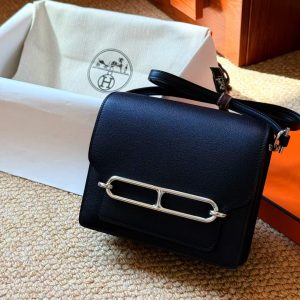 Hermès Roulis 18 Black Evercolor Gold Hardware