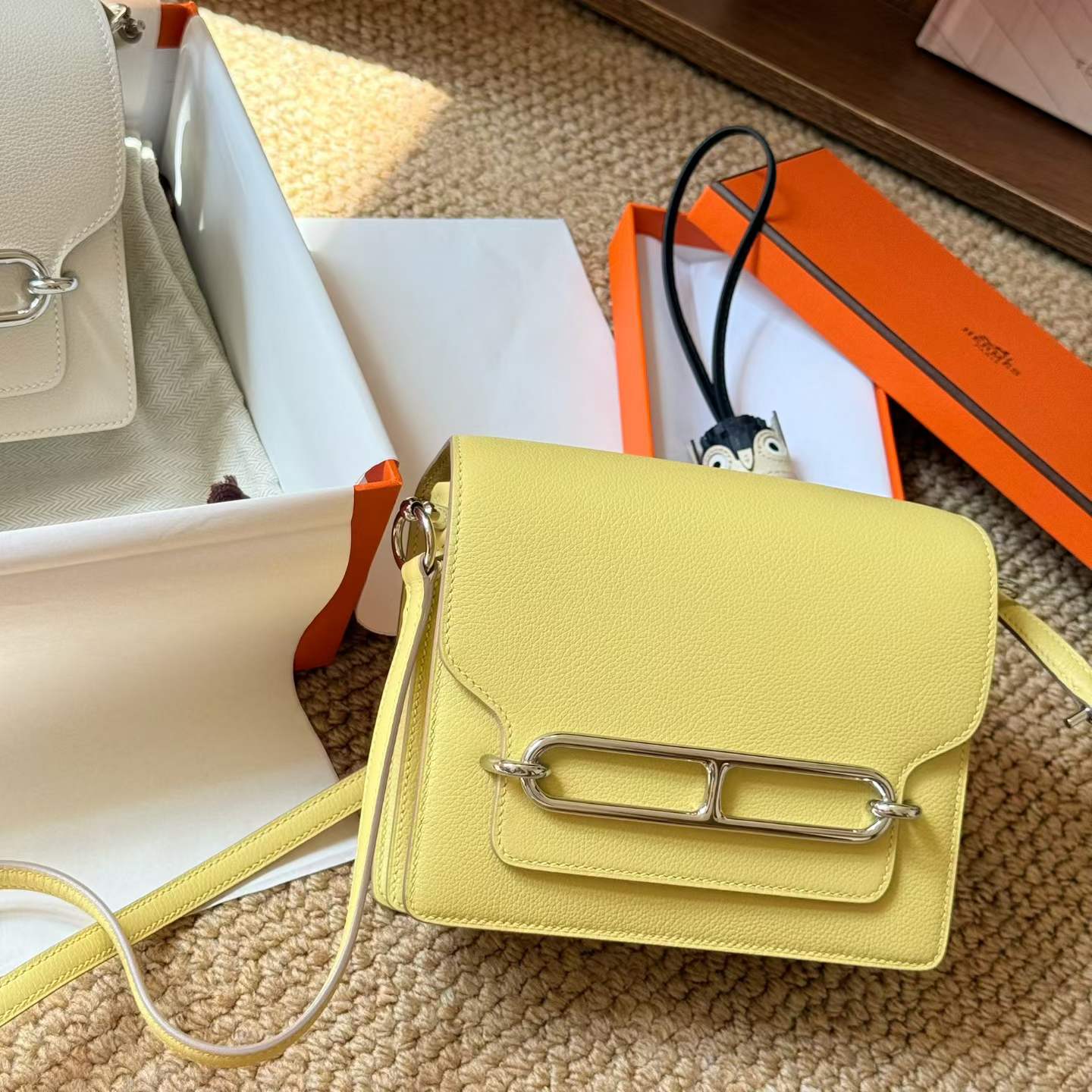 Hermès Roulis 18 Lime Evercolor