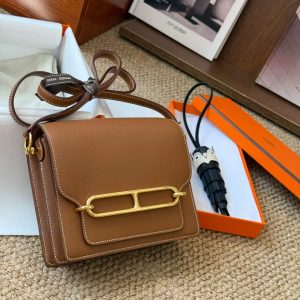 Hermès Roulis 18 Gold Evercolor Gold Hardware/Palladium Hardware