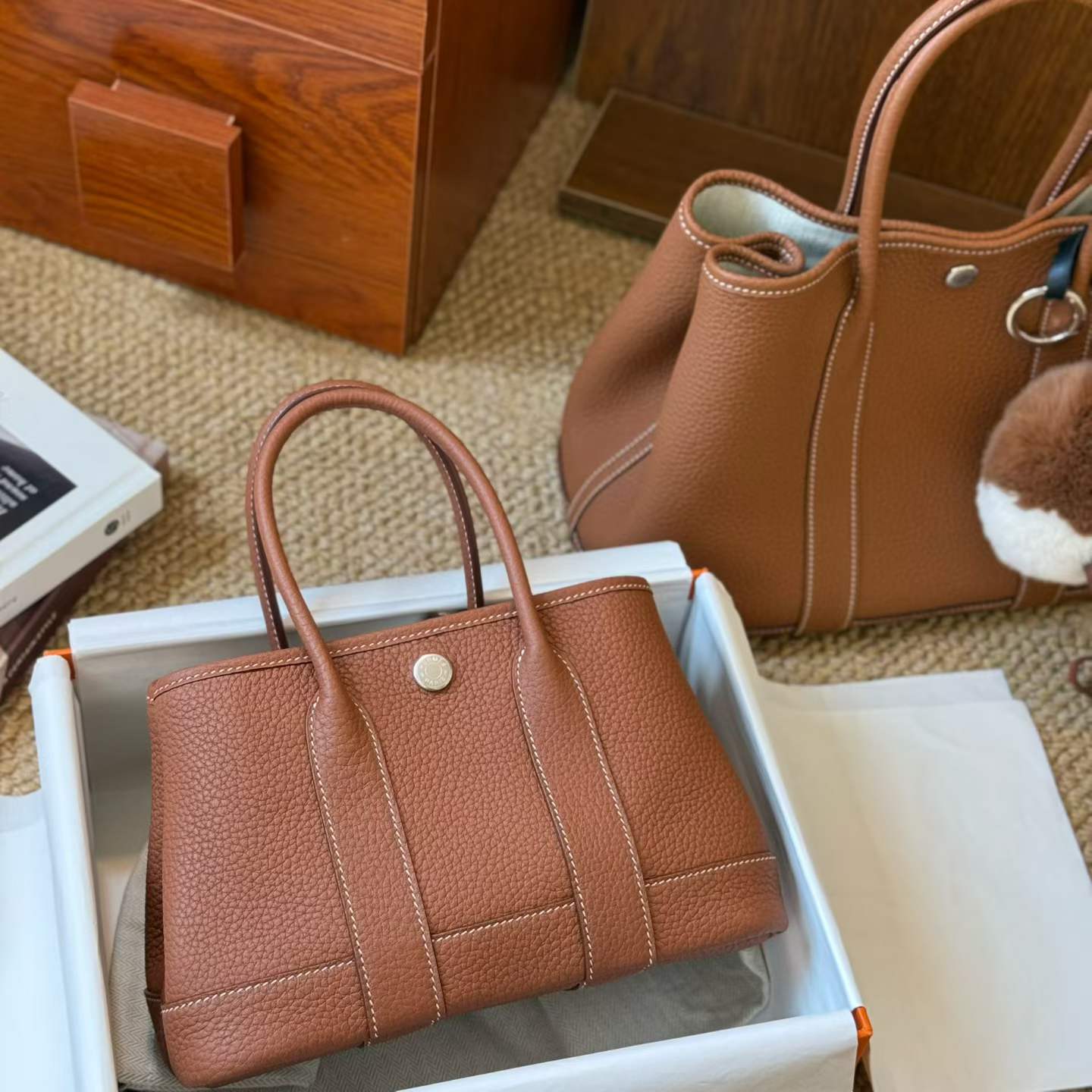 Hermès Garden Party Gold Clemence Mini - Image 2