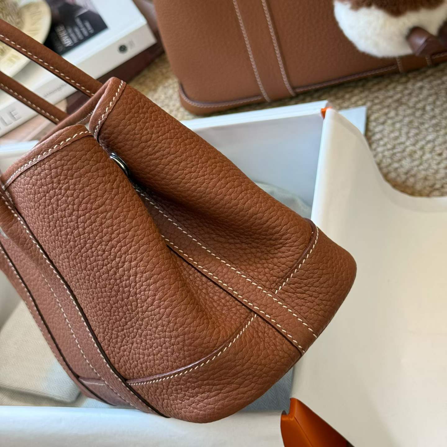 Hermès Garden Party Gold Clemence Mini - Image 7