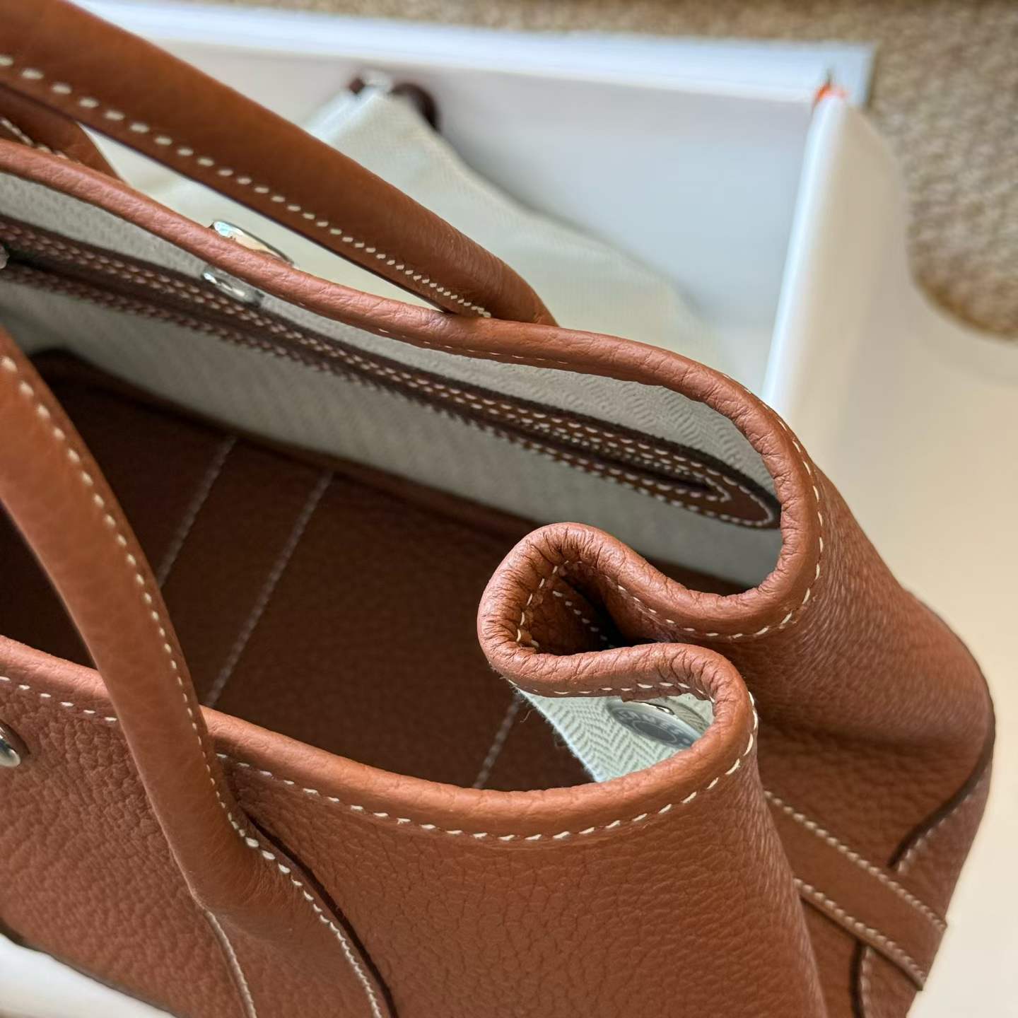 Hermès Garden Party Gold Clemence Mini - Image 6