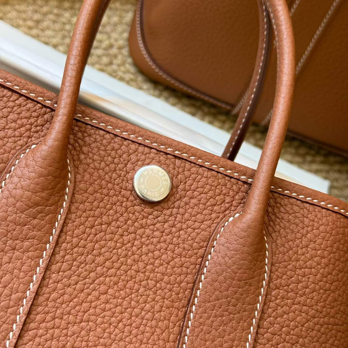 Hermès Garden Party Gold Clemence Mini - Image 3