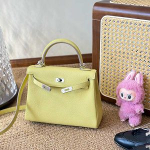 Hermès Kelly 25 Lime Togo Palladium Hardware