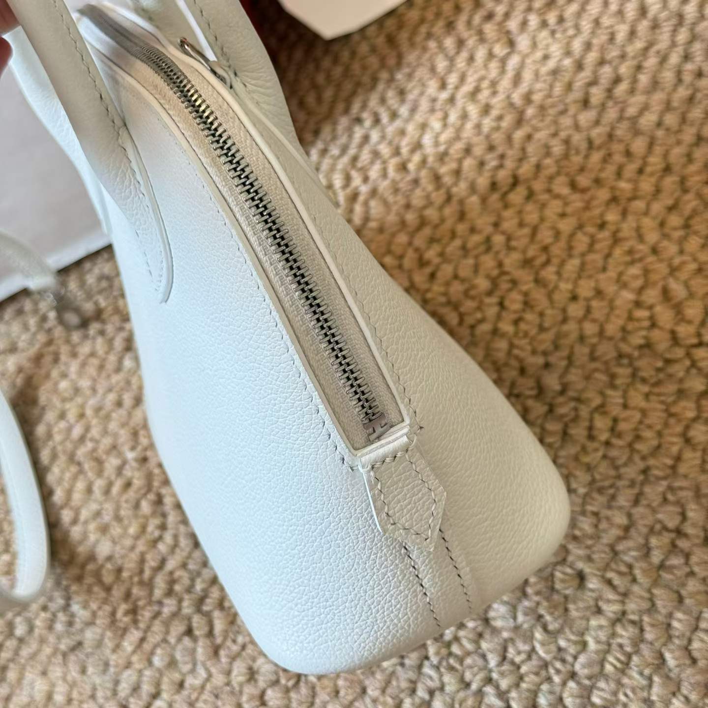 Hermès Mini Bolide White Cherve - Image 3