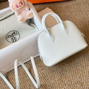 Alternative view of Hermès Mini Bolide White Cherve