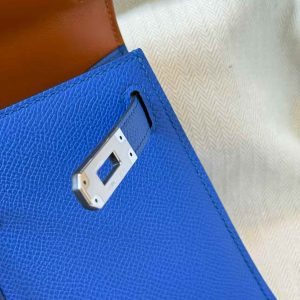 Alternative view of Hermès Kelly Mini II Bag Tricolor Blue Electric Blue Encre Epsom Palladium Hardware