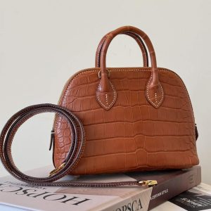 Alternative view of Hermès Mini Bolide Miel Matte Crocodile