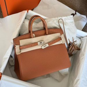 Alternative view of Hermès Birkin 25 Miel Touch Matte Crocodile Gold Hardware