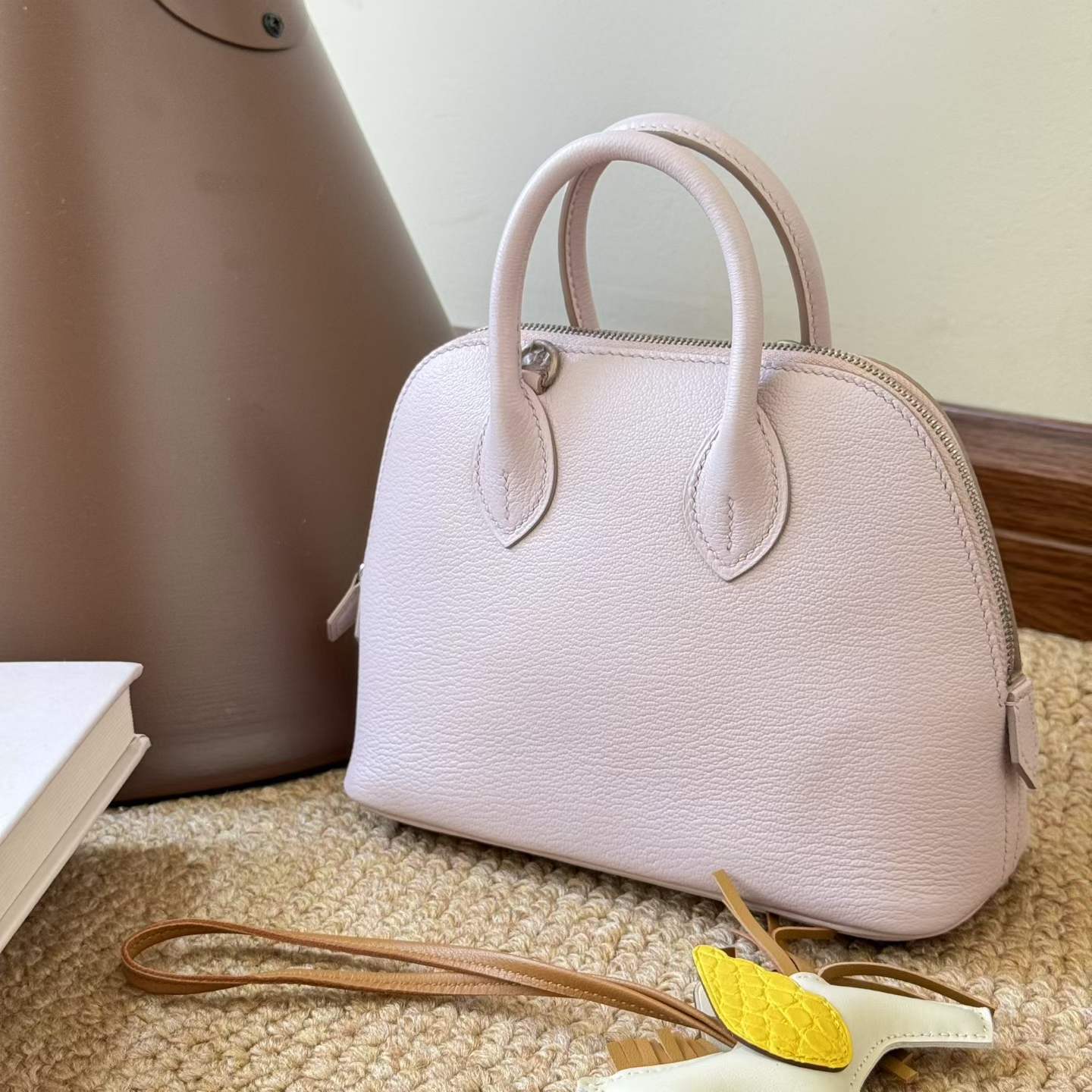 Hermès Mini Bolide Rose Sakura Cherve