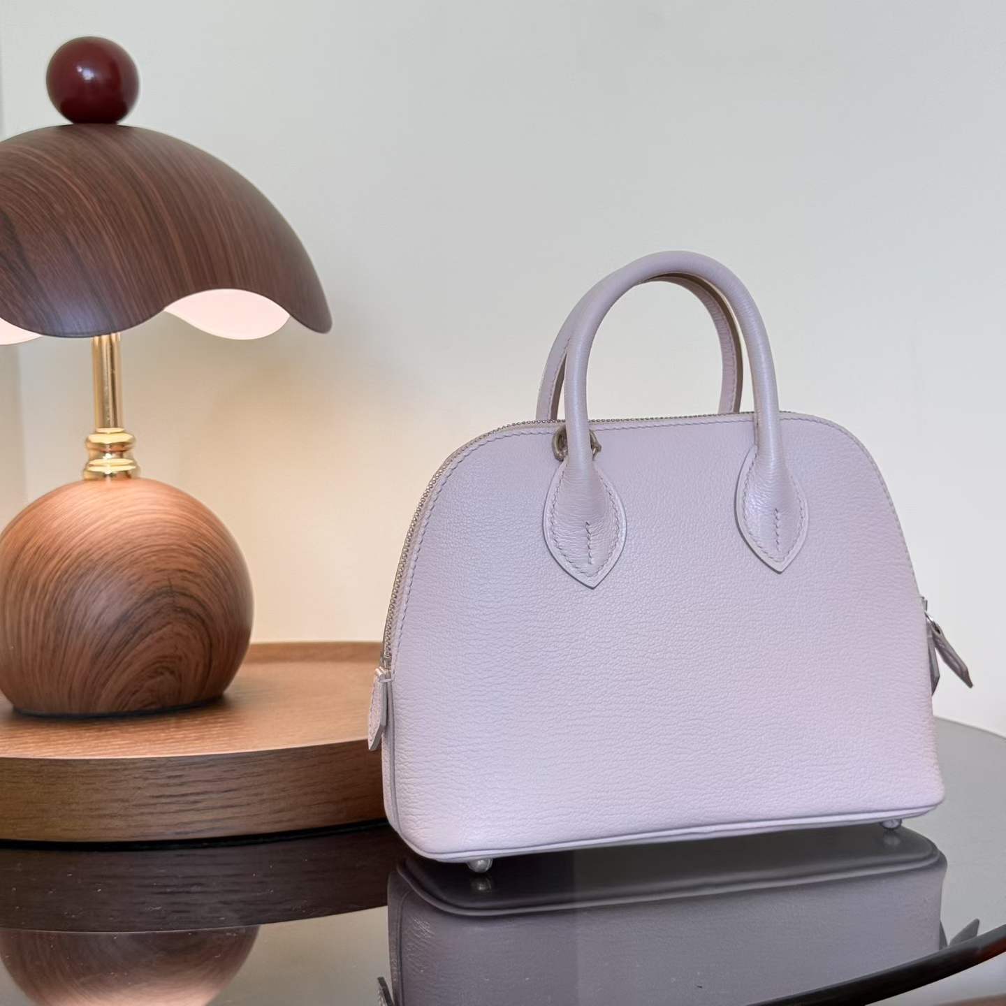 Hermès Mini Bolide Rose Sakura Cherve - Image 3