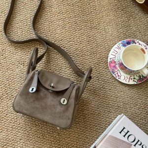 Hermès Mini Lindy Sudea Swift Etoupe