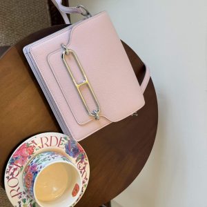 Alternative view of Hermès Roulis 18 Rose Sakura Evercolor Palladium Hardware