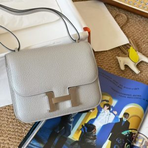 Hermès Constance 18 Gris Perle Cherve Palladium Hardware