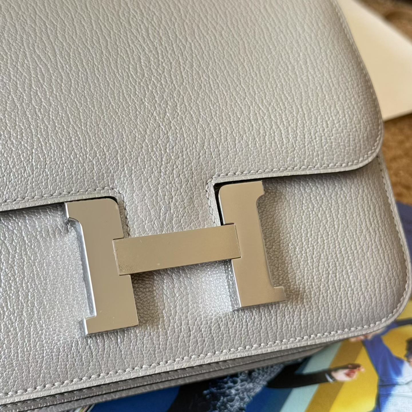 Hermès Constance 18 Gris Perle Cherve Palladium Hardware - Image 8