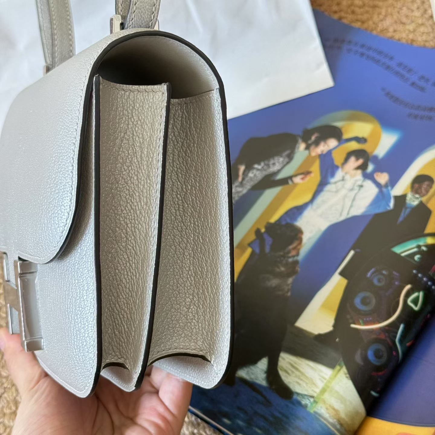 Hermès Constance 18 Gris Perle Cherve Palladium Hardware - Image 7