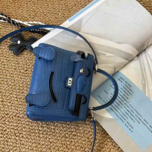 Alternative view of Hermès Kelly Doll Blue HYDRA Crocodile