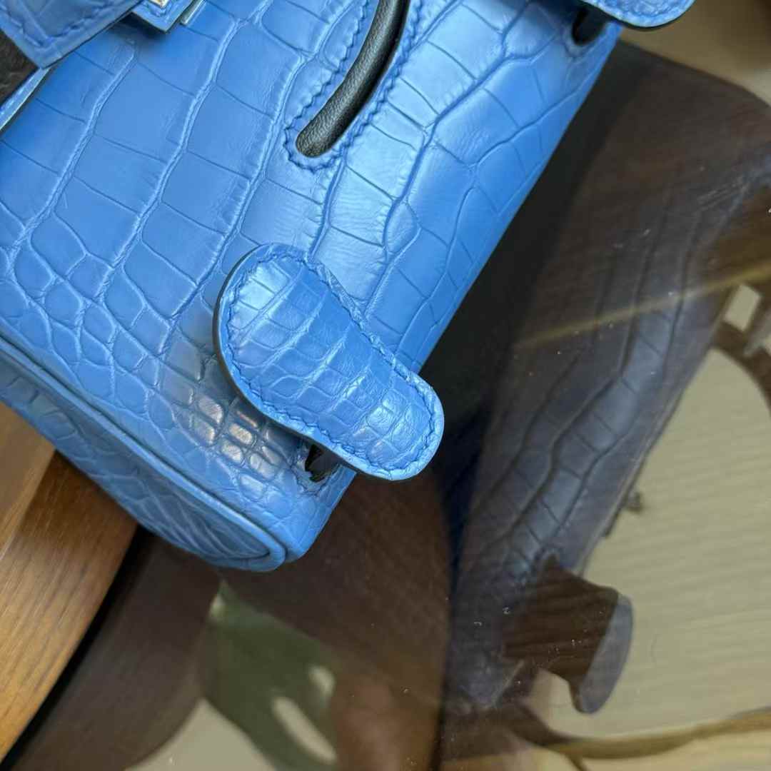 Hermès Kelly Doll Blue HYDRA Crocodile - Image 9