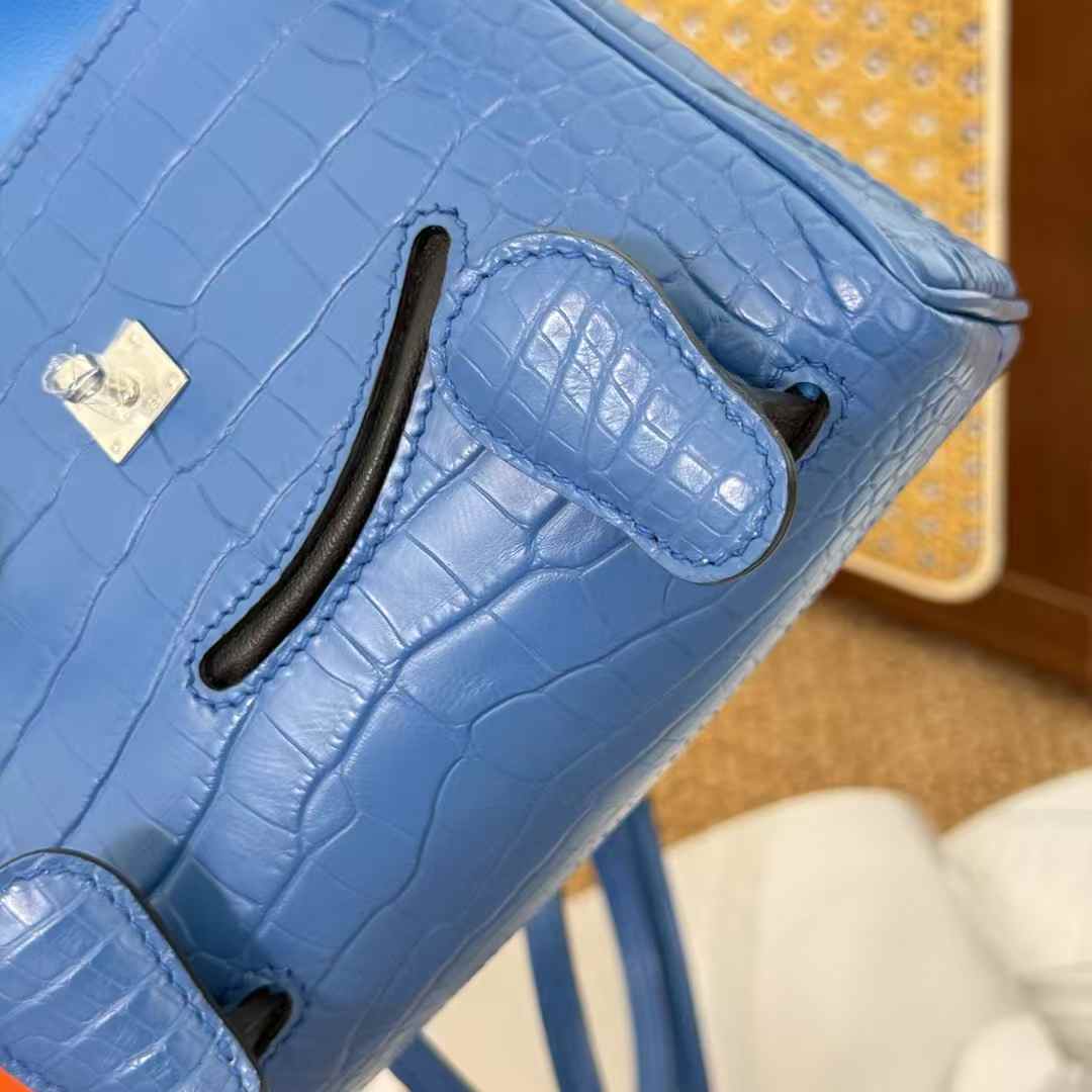 Hermès Kelly Doll Blue HYDRA Crocodile - Image 10