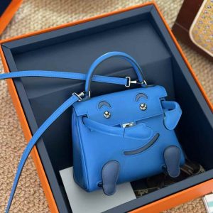 Alternative view of Hermès Kelly Doll Blue Hydra Swift