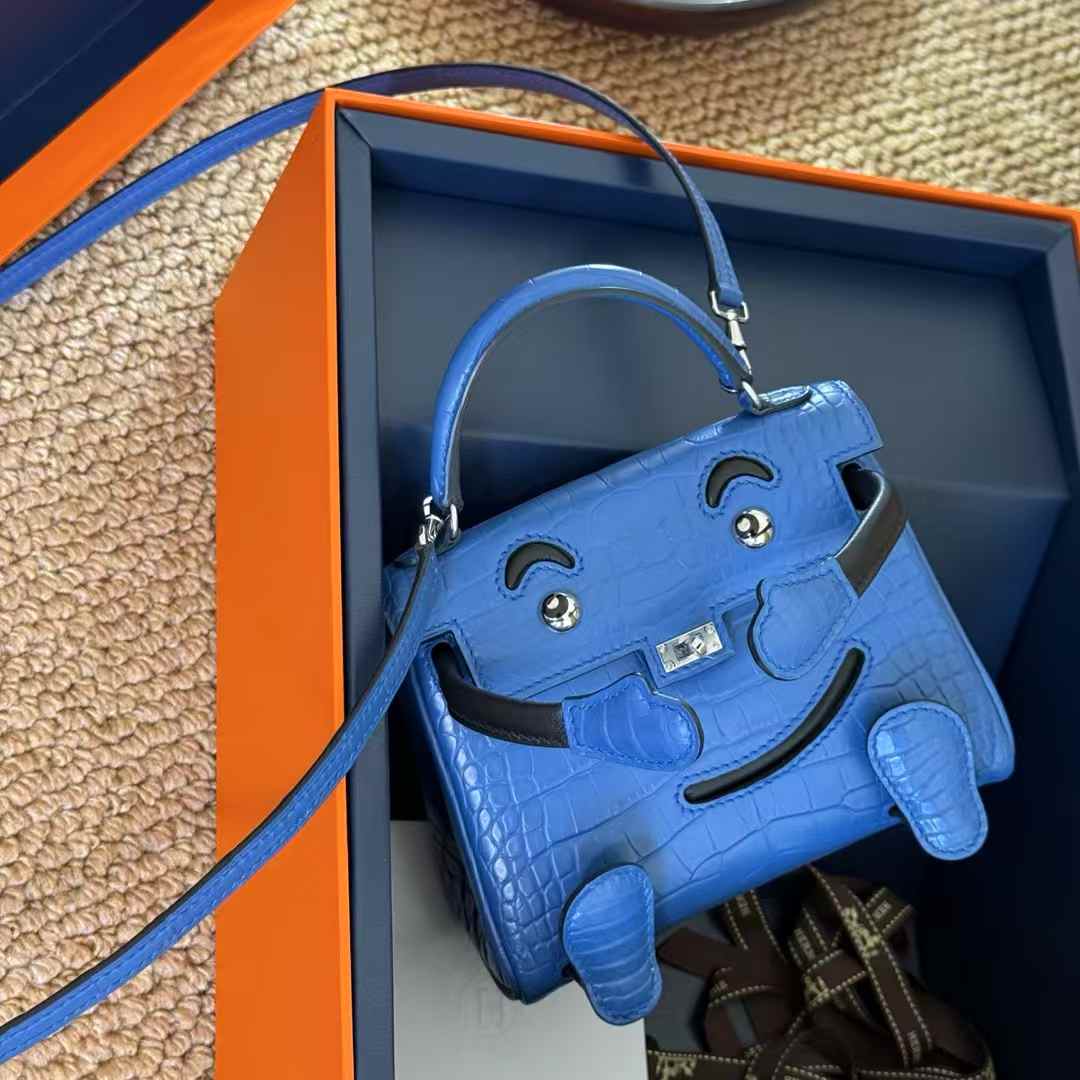Hermès Kelly Doll Blue HYDRA Crocodile - Image 13